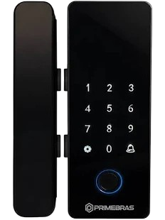 Fechadura Bluetooth Athenas Vidro instalada em porta de vidro, foto 2
