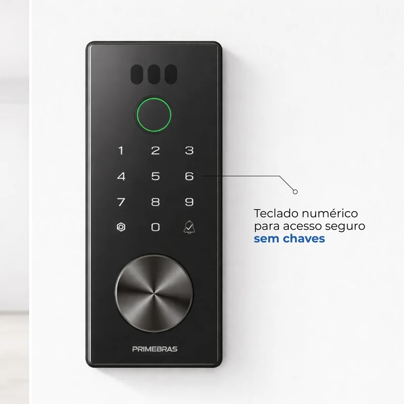 Teclado numérico touch iluminado da Fechadura Dubai Face ID