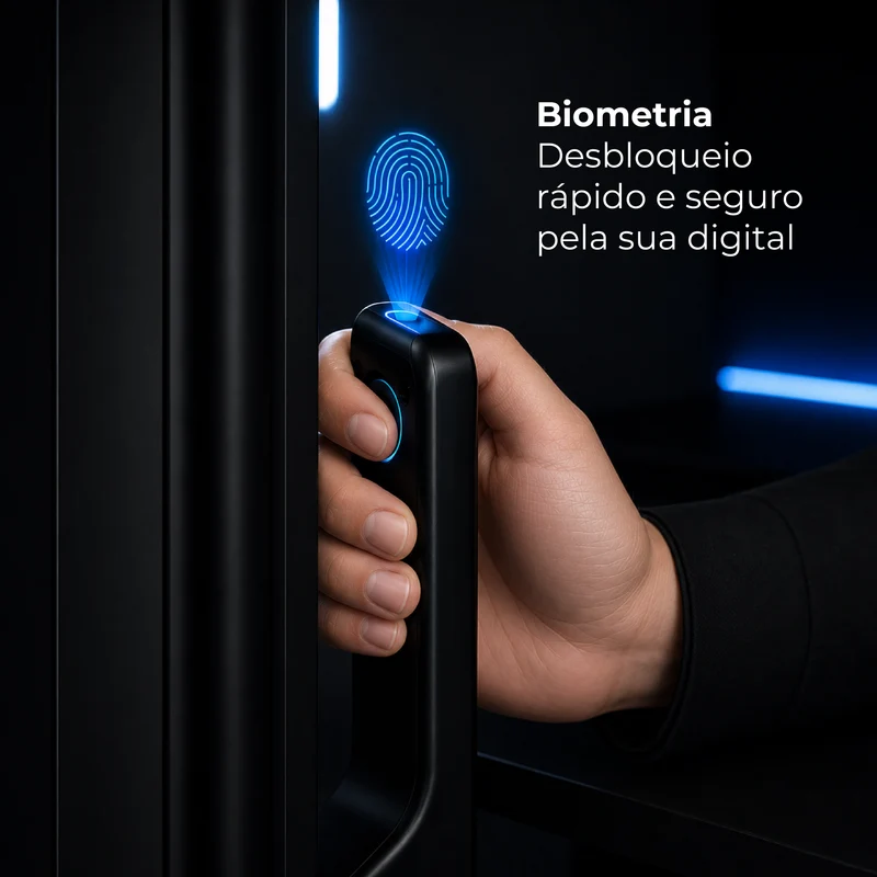 Biometria — desbloqueio rápido e seguro pela digital