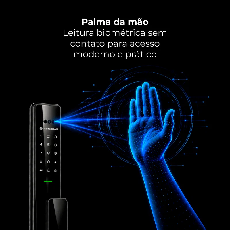 Palma da mão — leitura biométrica sem contato